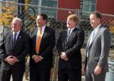 Congressman Mike Doyle (D-PA), CSX CEO Michael Ward, Allegheny County Executive Rich Fitzgerald, PennDOT Secretary Barry Schoch.